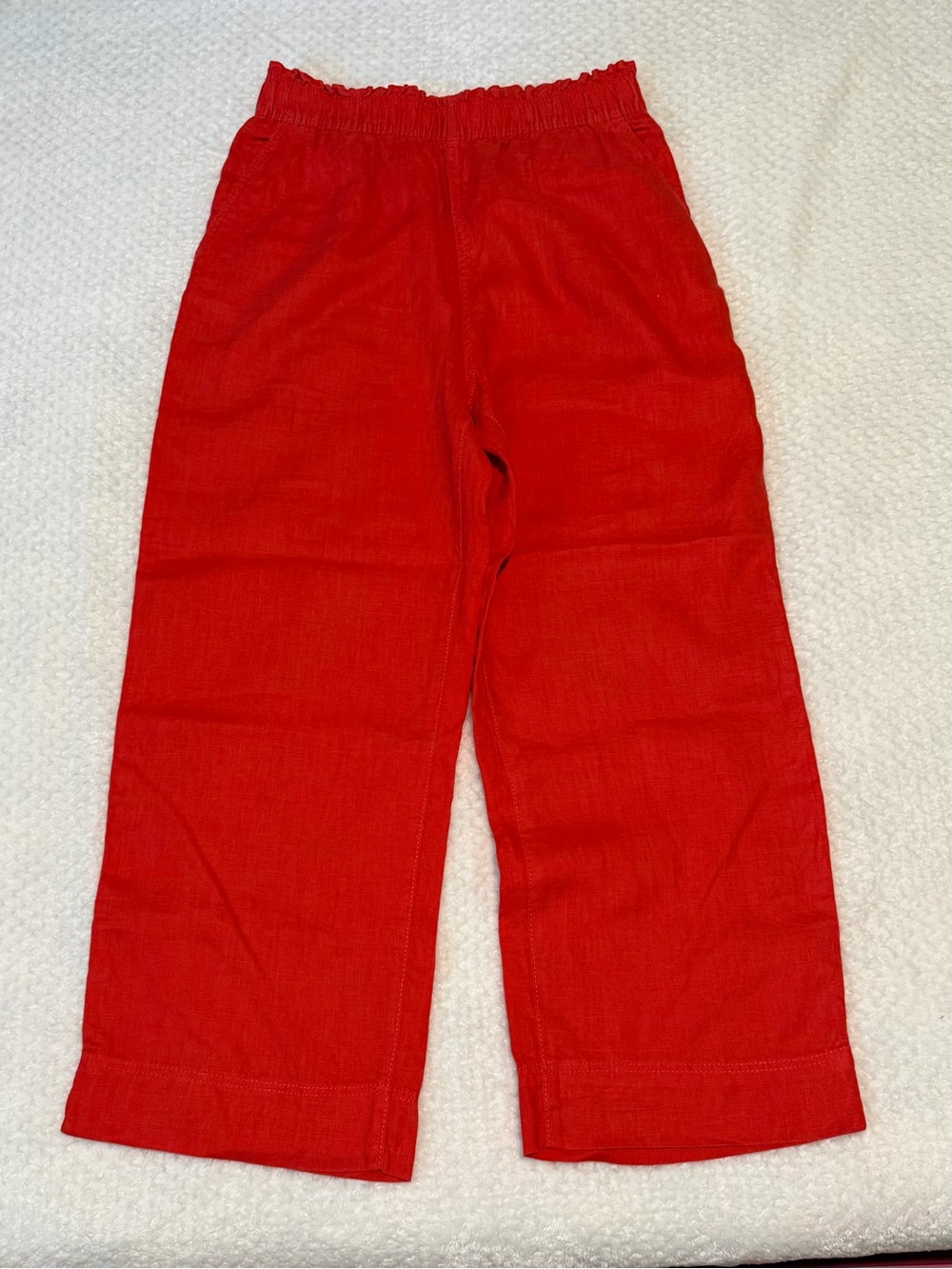 H&M bright red 100% linen pants
